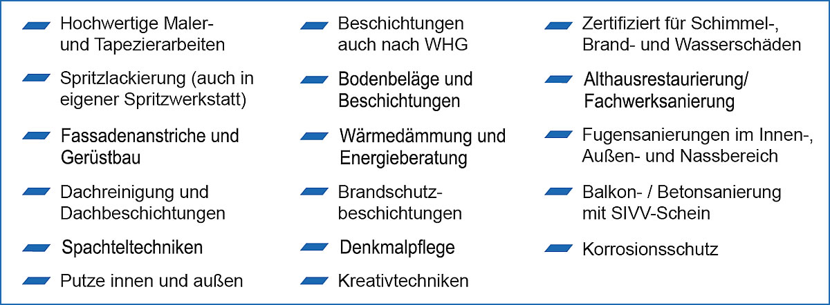 Maler Hameln und Malerarbeiten Hannover mit Balkonsanierung Springe und Betonsanierung Bad Pyrmont