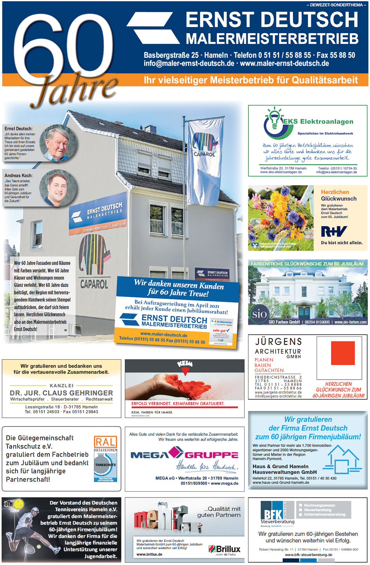 Maler Hameln und Malerarbeiten Hannover mit Balkonsanierung Springe und Betonsanierung Bad Pyrmont