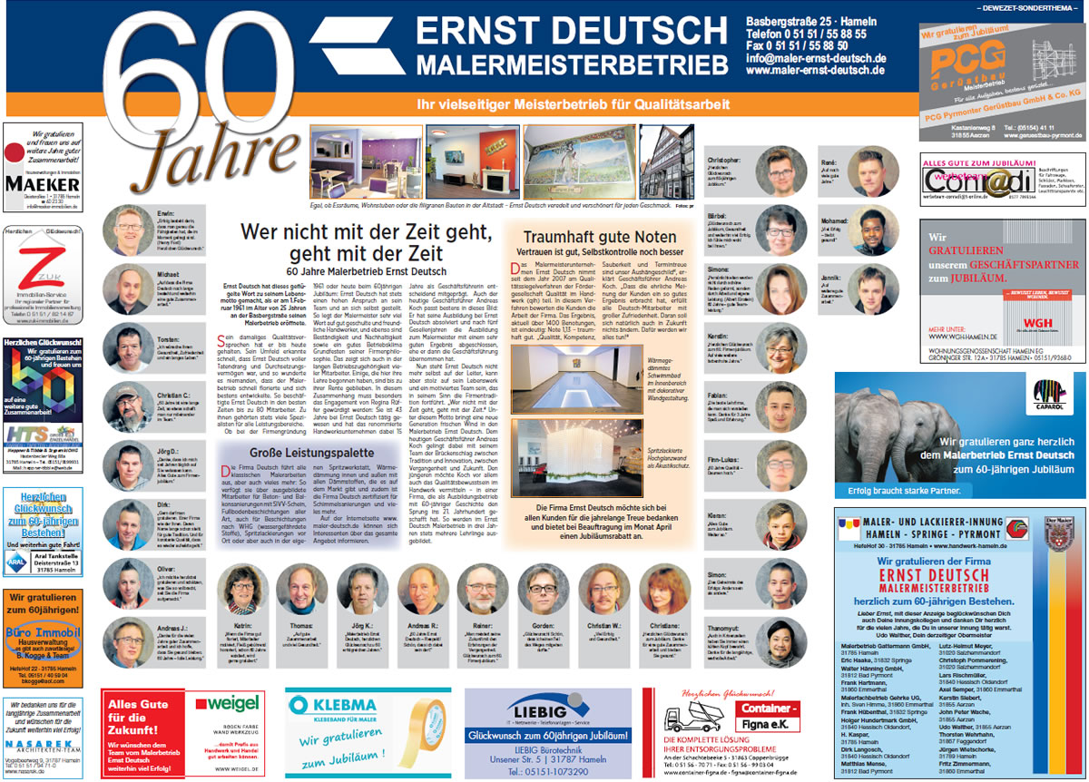 Maler Hameln und Malerarbeiten Hannover mit Balkonsanierung Springe und Betonsanierung Bad Pyrmont