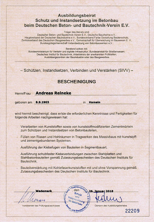 Maler Hameln und Malerarbeiten Hannover mit Balkonsanierung Springe und Betonsanierung Bad Pyrmont