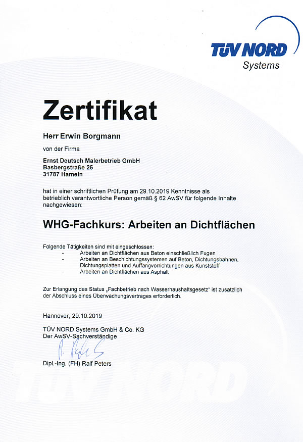 Maler Hameln und Malerarbeiten Hannover mit Balkonsanierung Springe und Betonsanierung Bad Pyrmont