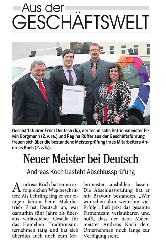 Maler Hameln und Malerarbeiten Hannover mit Balkonsanierung Springe und Betonsanierung Bad Pyrmont